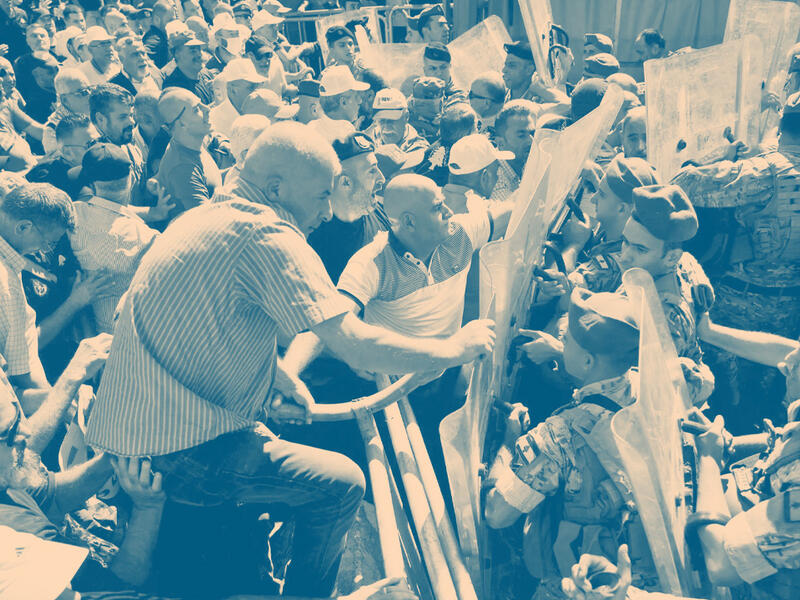 retirees protest