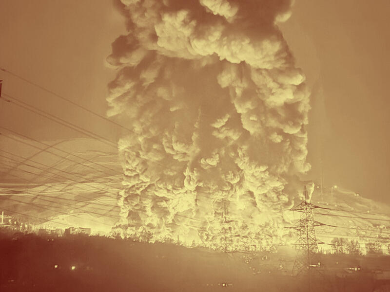 oil burning in iran